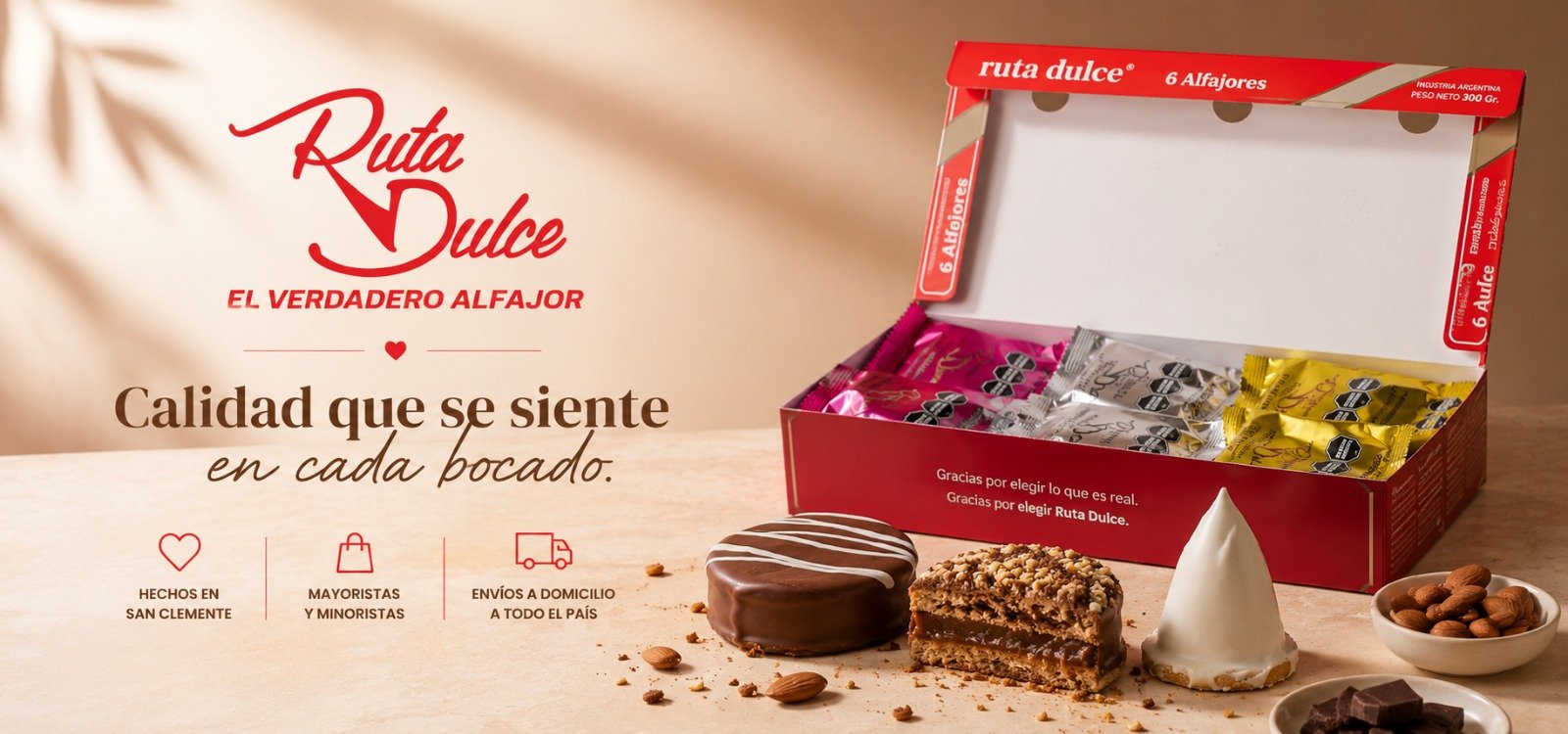 Alfajores Ruta Dulce - Calidad que se siente en cada bocado